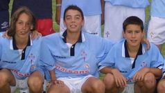 Iago Aspas, como futbolista del Celta durante su etapa cadete.