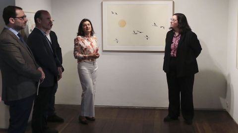 El Museo de Bellas Artes de Asturias ha presentado la primera exposición individual dedicada a la pintora Covadonga Valdés Moré (2d), compuesta por 37 dibujos, 2 estampas y 8 libros de artista, y que estará abierta a visitas hasta el 31 de agosto