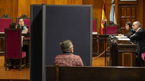 El acusado, durante el juicio en la Audiencia de Ourense