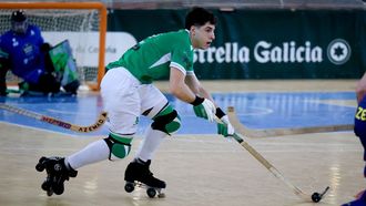 Nil Cervera, durante el partido de la segunda vuelta de la OK Liga ante el Barcelona.