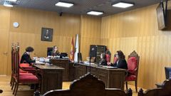 Un momento del juicio, en el que el acusado compareci� por videoconferencia