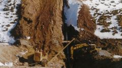 Construcci�n del gasoducto en 1998