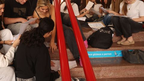 Examen de selectividad en el campus de Esteiro de Ferrol