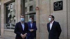 Feijoo estuvo en el Carr�s Cardenal Quevedo de Ourense y en un hotel de Santiago