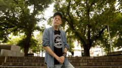 Carlos Bau en el Campo da Le&ntilde;a, donde ofreci&oacute; un concierto antes de la batalla naval &laquo;que recordar&eacute; toda mi vida&raquo;, dice. 