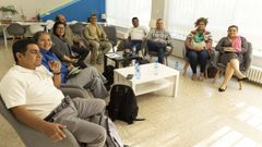 Los participantes ayer.