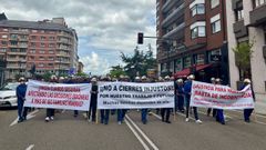Manifestacin en contra de la paralizacin de la explotacin minera TyC Narcea