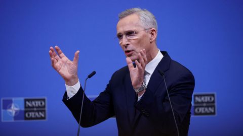 El secretario general de la OTAN, Jens Stoltenberg, ayer en Bruselas.