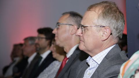 El candidato a la Presidencia del Principado del PP, Diego Canga, durante el evento.