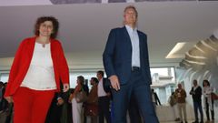 Goretti Sanmart�n y Alfonso Rueda, en una imagen de archivo, en el acto del 30 aniversario del CGAC.