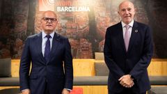 El presidente de la Diputaci�n ourensana, Jos� Manuel Baltar, y Carlos Arnau, CEO de la Mobile World Capital Barcelona