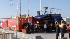 Puesto de mando en la coraza del Orzn en San Xon