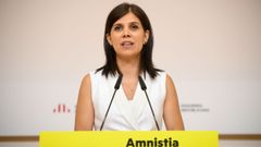 Vilalta durante la rueda de prensa de ERC