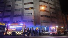 Im�genes del incendio en el edificio Procoarsa