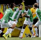 Marcelo dos Santos, en el centro de la imagen con barba, milita en el R�o Ave. 