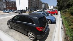 Imagen de un aparcamiento disuasorio por las obras
