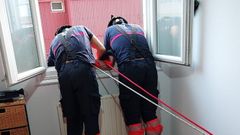 Bomberos de Vigo en un rescate de una anciana en una imagen de archivo