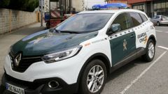 Un veh�culo de la Guardia Civil, durante otro operativo
