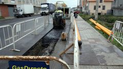 Obras para la instalaci�n de Gas Natural en A Laracha, hace doce a�os