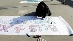 Primer día de encierro en el colegio de Ventín por una jornada única