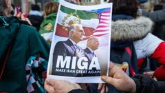 Una manifestaci�n en apoyo a las protestas de Ir�n