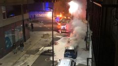 Queman cuatro coches en una noche de vandalismo salvaje en Boiro