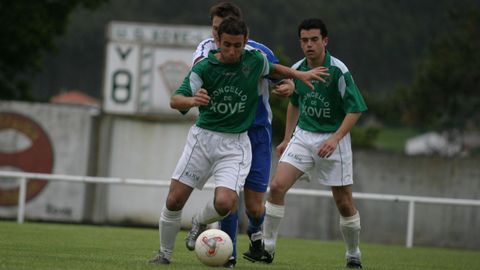 Recalde, con el Xove Lago en el 2004.