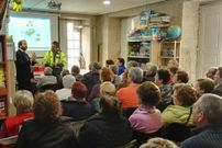 David Llorente y Norberto Gonz�lez Trigo, en la charla de O Carballi�o