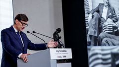 El presidente de Catalu�a, Salvador Illa, en el acto que da inicio a la conmemoraci�n del A�o Tarradellas en el Palau de la Generalitat.