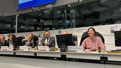 La subdirectora xeral, Farrah Lisa Meghazi, a la derecha, durante su intervencin