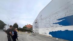 El equipo de Sfhir inicia la creacin de un mural gigante en Ares