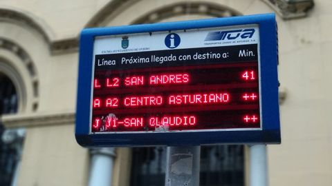Frecuencia de autobuses durante la huelga de TUA en Oviedo