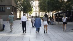 Ambiente en la plaza de Espa�a de A Coru�a.