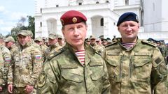 Viktor Zolotov, jefe de la Guardia Nacional de Rusia, el pasado lunes en la plaza de las Catedrales del Kremlin.