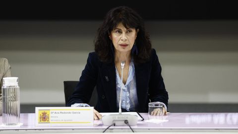 La ministra de Igualdad, Ana Redondo, durante el comit&eacute; de crisis de los casos de violencia machista de febrero 