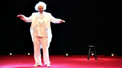 Rafael �lvarez, el Brujo, en una funci�n en Carballo durante el festival Fiot del 2014.