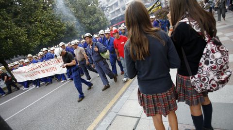 Protestas mineras en Oviedo