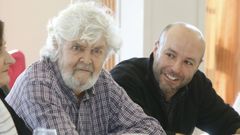 Beiras y Villares, durante una reuni�n del Consello das Mareas en abril
