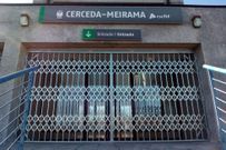 Imagen del apeadero de Meirama cerrado el pasado 9 de febrero.