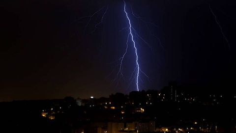 Tormenta elctrica sobre Pontevedra