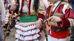 El son de las chocas de los felos llen de alegra las aldeas de Maceda el sbado de carnaval.