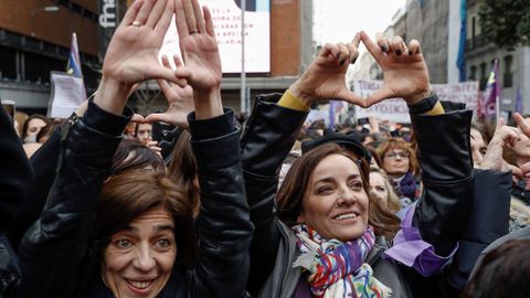 Lectura del manifiesto contra el machismo en el periodismo que han firmado miles de informadoras espa�olas en Madrid