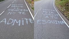 Pintadas contra la alcaldesa de Ponga, Marta Mar�a�Alonso Guijarro