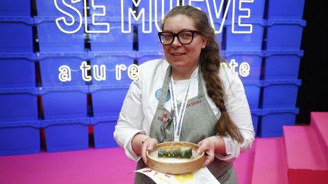 Bego�a V�zquez hizo un canel�n de algas.
