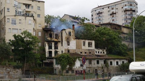 El incendio, esta ma�ana.