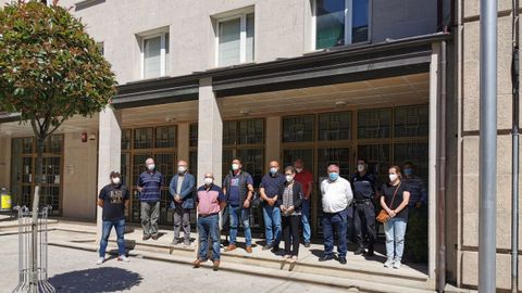 La muestra de respeto tambi�n tuvo lugar frente al Concello de Xinzo