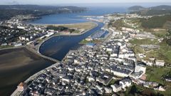 Vista a�rea de Viveiro, con una ubicaci�n natural de privilegio