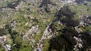 Vista área de la carretera PO-243 a su paso por Marcón, en Pontevedra
