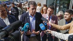 El secretario xeral del PSdeG, Jos� Ram�n G�mez Besteiro, durante un acto en Boiro.