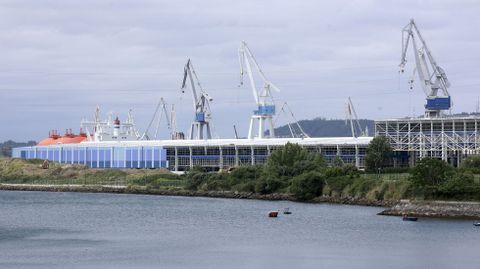 Una de las nuevas infraestructuras del astillero de Ferrol, la fábrica digital de bloques